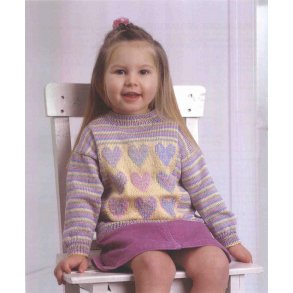 Pigesweater med hjerter