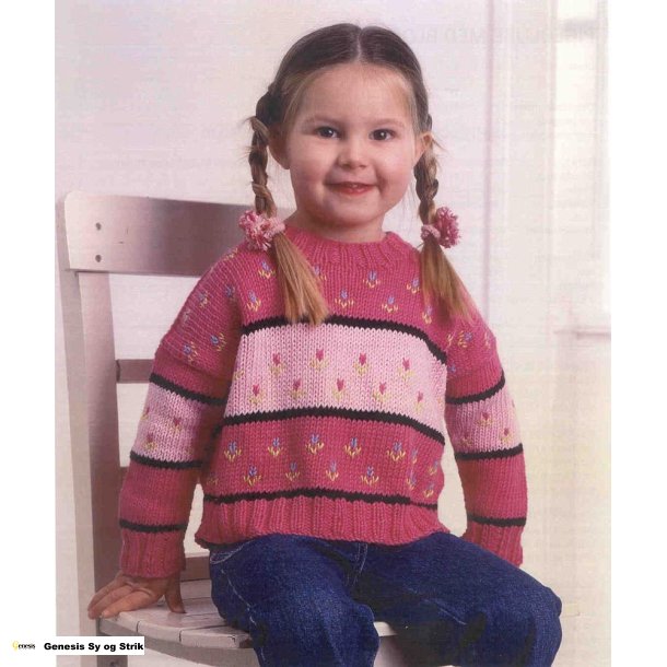 Pigebluse med blomster