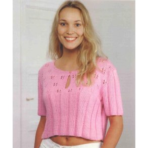 Bluse med hulmnster p Brestykket