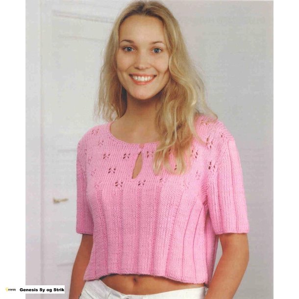 Bluse med hulmnster p Brestykket