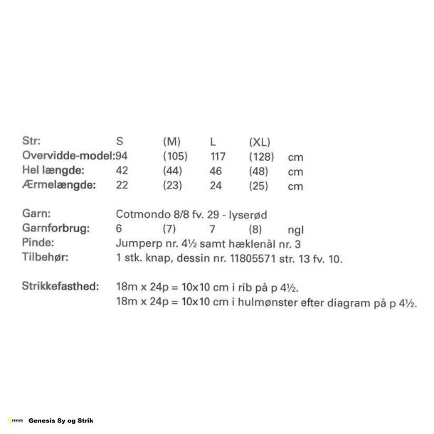 Bluse med hulmnster p Brestykket