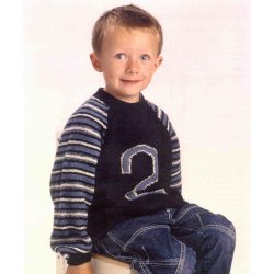 Raglanbluse med stribede rmer