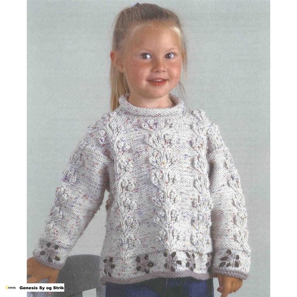 Bluse med blomsterranker