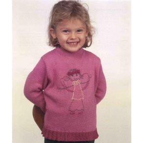 Bluse med broderet alf