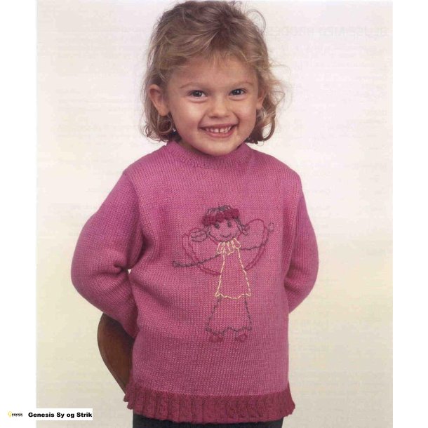 Bluse med broderet alf