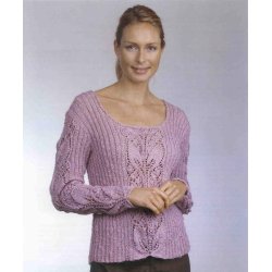 Bluse med bladmnster