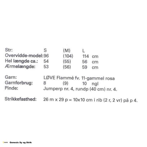 Bluse med bladmnster