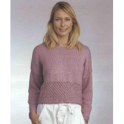 Bred bluse med brombrmnster