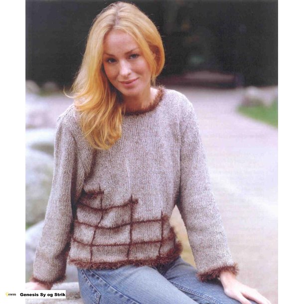 Bluse med ternet mnster