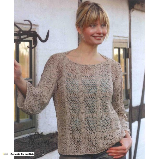 Silkebluse med tern i lbemasker