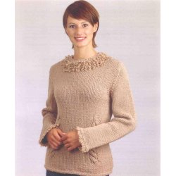 Sweater med lkkekanter