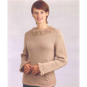 Sweater med lkkekanter