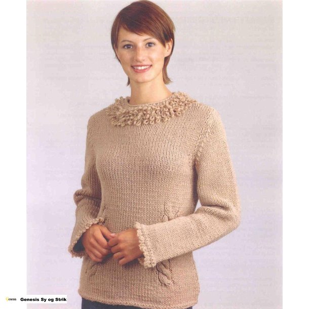 Sweater med lkkekanter