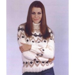 Sweater med rundt brestykke