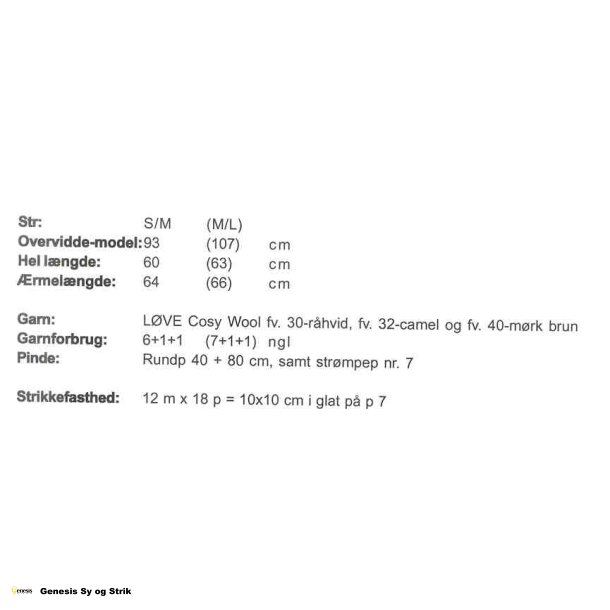 Sweater med rundt brestykke