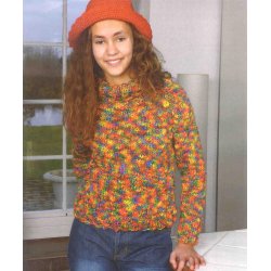 Teenagesweater med rullekrave