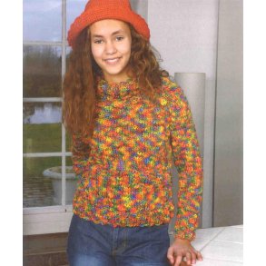 Teenagesweater med rullekrave