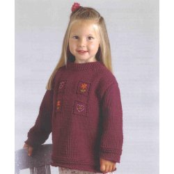 Bluse med blomsterbroderi