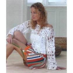 Bluse af hklede firkanter