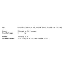 Trekantet sjal med blondekant