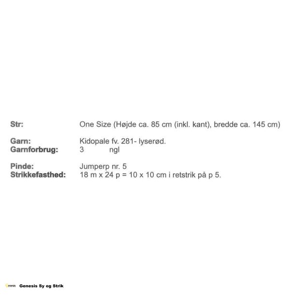 Trekantet sjal med blondekant