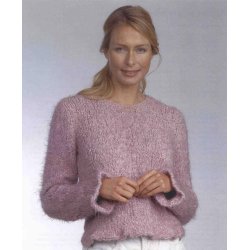 Bluse med flsekanter