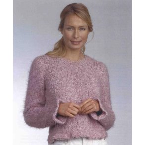 Bluse med flsekanter