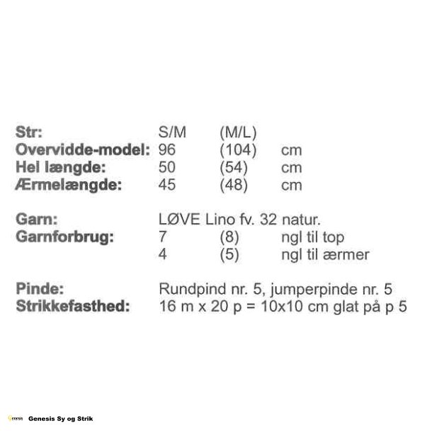Top med flserib med eller uden rmer