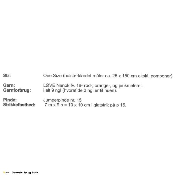 Halstrklde og hue med pomponer