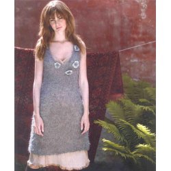 Tunikakjole med hklede blomster