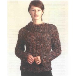 Bluse med ben rullekrave