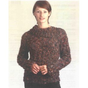 Bluse med ben rullekrave