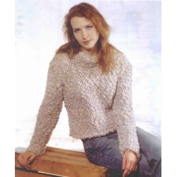 Bluse med snoede masker