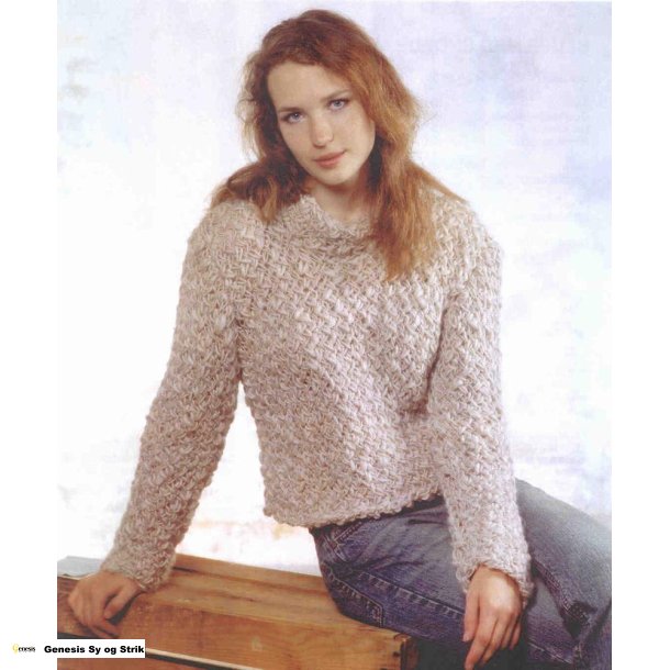 Bluse med snoede masker