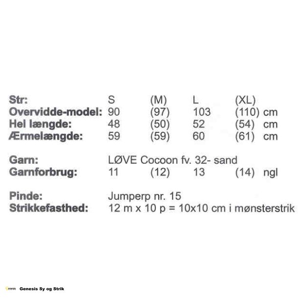 Bluse med snoede masker