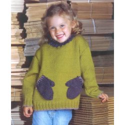 Sweater med vantelommer