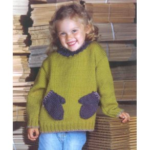 Sweater med vantelommer