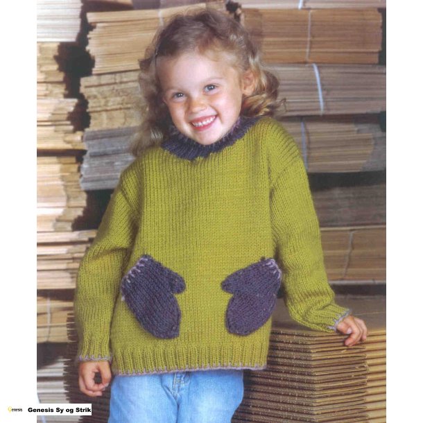 Sweater med vantelommer