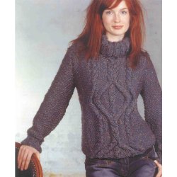 Sweater med fladedkkende snoninger