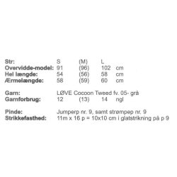 Sweater med fladedkkende snoninger