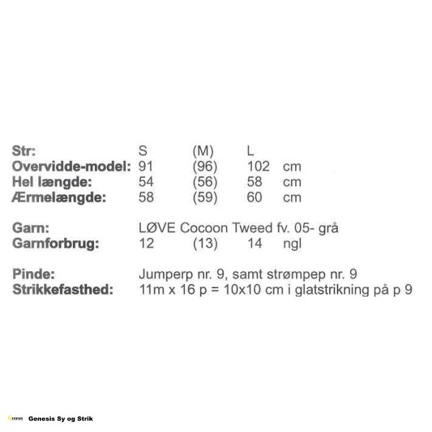 Sweater med fladedkkende snoninger