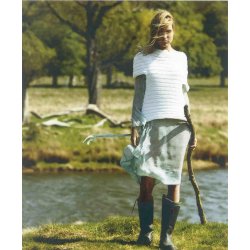 Top strikket p tvrs i rib