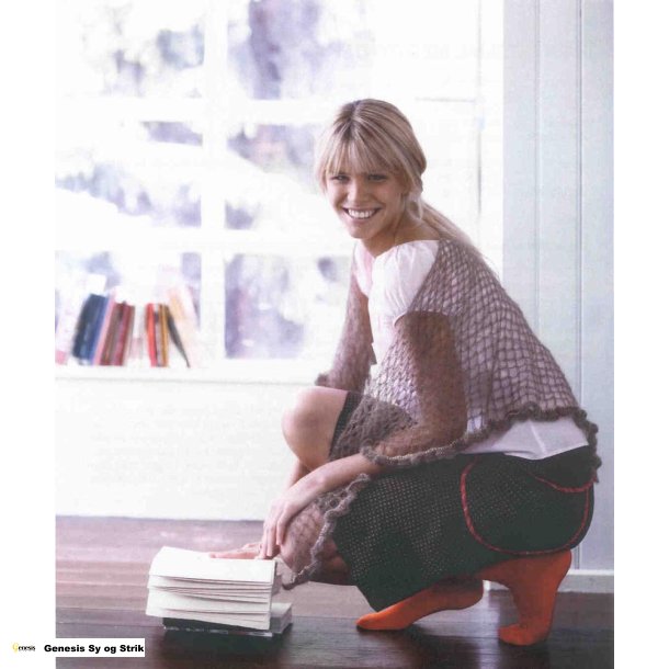 Hklet sjal med pyntekant