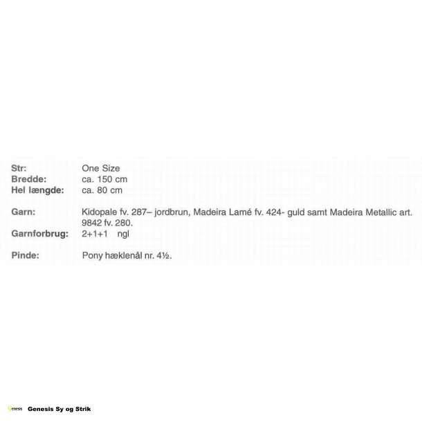 Hklet sjal med pyntekant