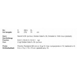 Poncho og hue med kvaster