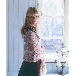 Stola med lyserde blomster