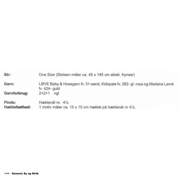 Stola med lyserde blomster