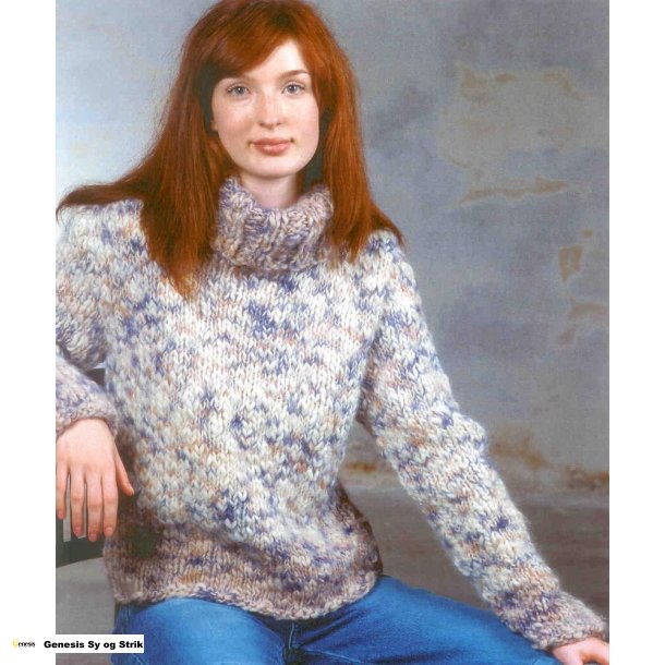 Sweater med rullekrave