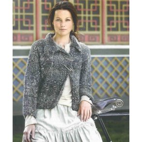 Jakke med asymmetrisk lukning