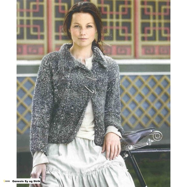 Jakke med asymmetrisk lukning